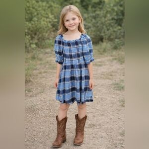 Copper Key Navy Plaid Girls Dress - NWT - Size S, M, & Xl